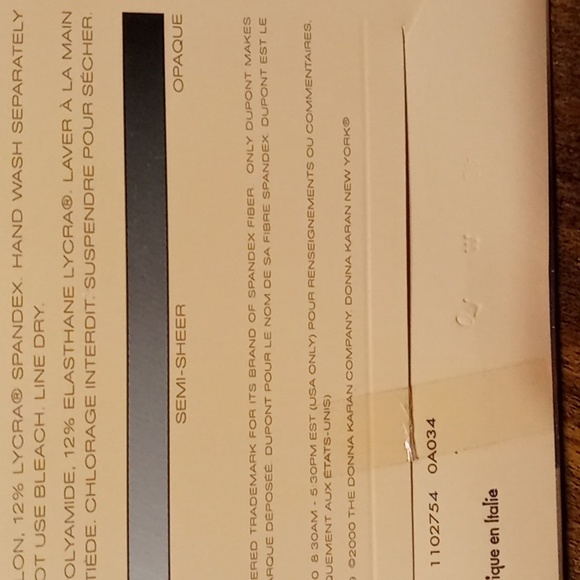 NWT Medium Donna Karan New York Black Matte Semi Sheer Pantyhose - Picture 9 of 10